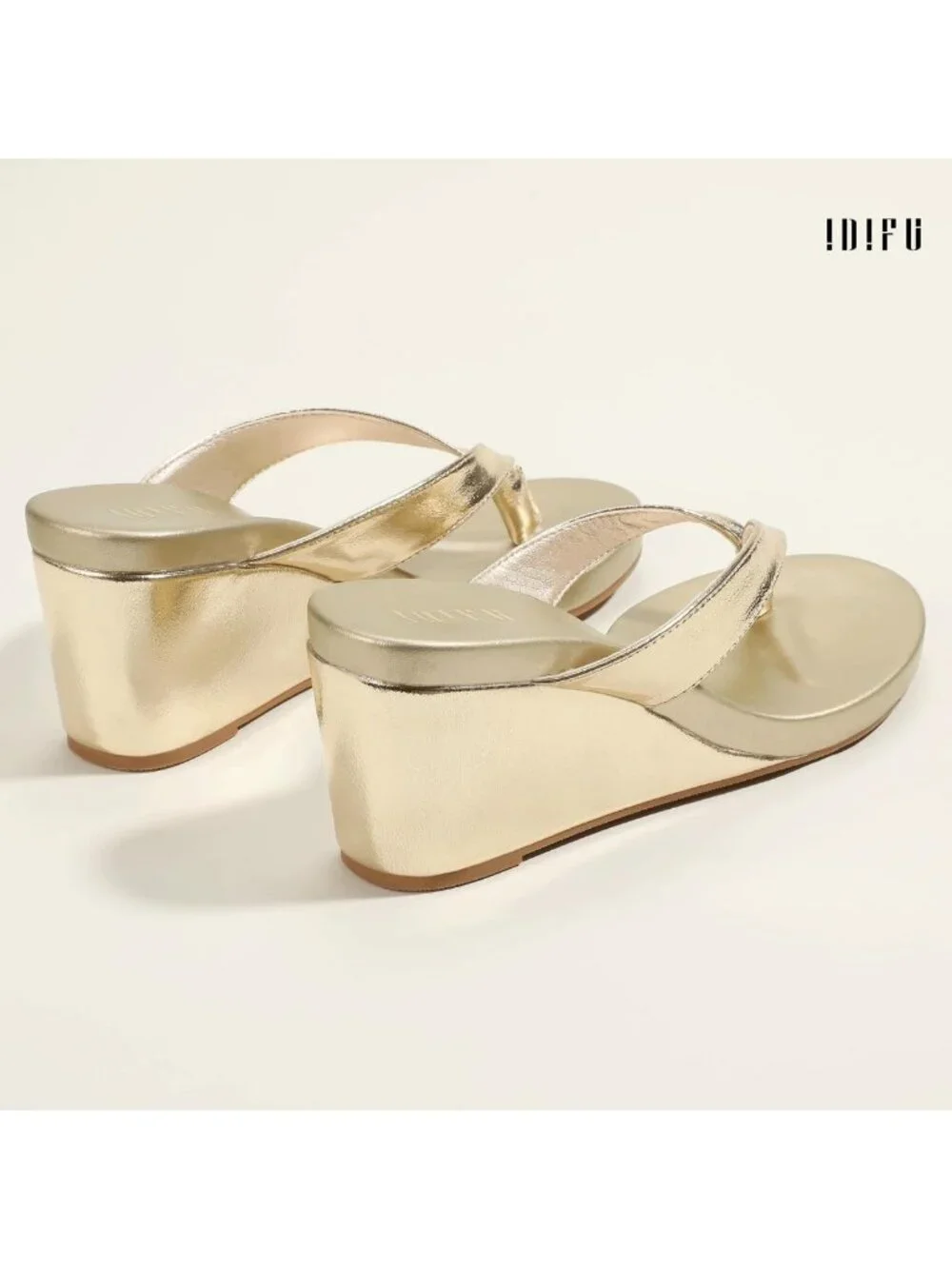 Stylish Women's Wedge Thong Flip Flops - Comfortable Summer Sandals for Casual